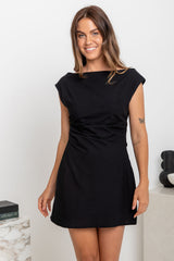 Kaia Mini Dress - Black - The Self Styler