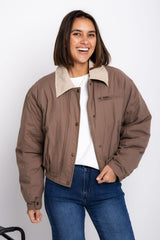 Demi Bomber Jacket - Taupe - The Self Styler
