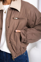 Demi Bomber Jacket - Taupe - The Self Styler