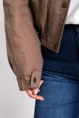 Demi Bomber Jacket - Taupe - The Self Styler