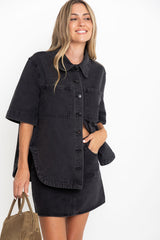 Tallon Denim Shirt - Black Wash - The Self Styler Exclusive - The Self Styler