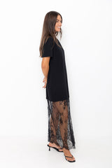 Anika Lace Maxi Dress - Black - The Self Styler