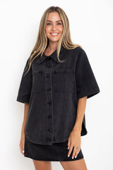 Tallon Denim Shirt - Black Wash - The Self Styler Exclusive - The Self Styler