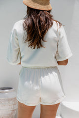 Tommy Denim Shorts - White - The Self Styler
