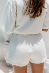 Tommy Denim Shorts - White - The Self Styler