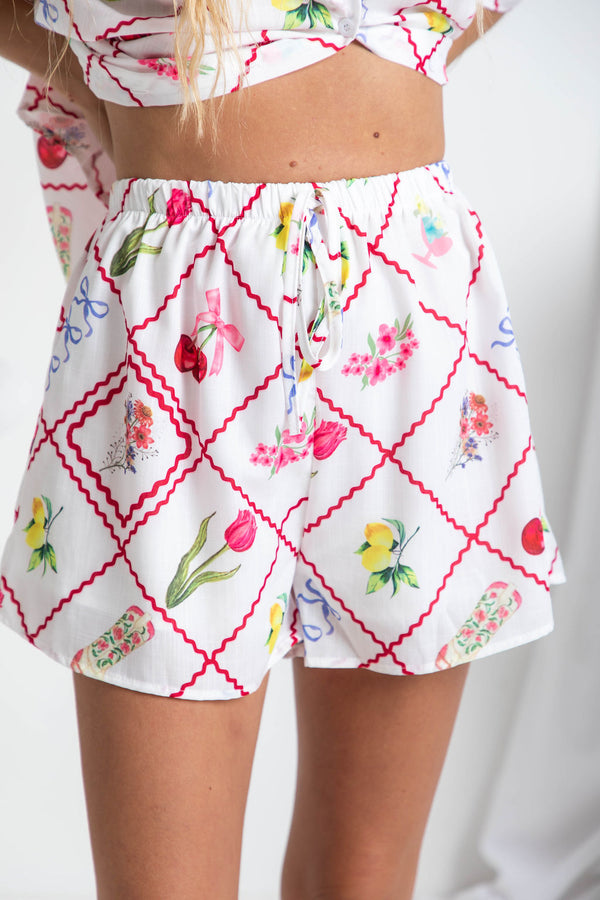 Phoenix Shorts - Tile Print - The Self Styler