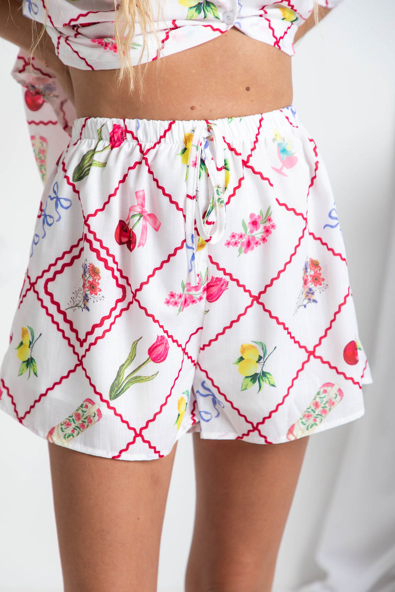 Phoenix Shorts - Tile Print - The Self Styler