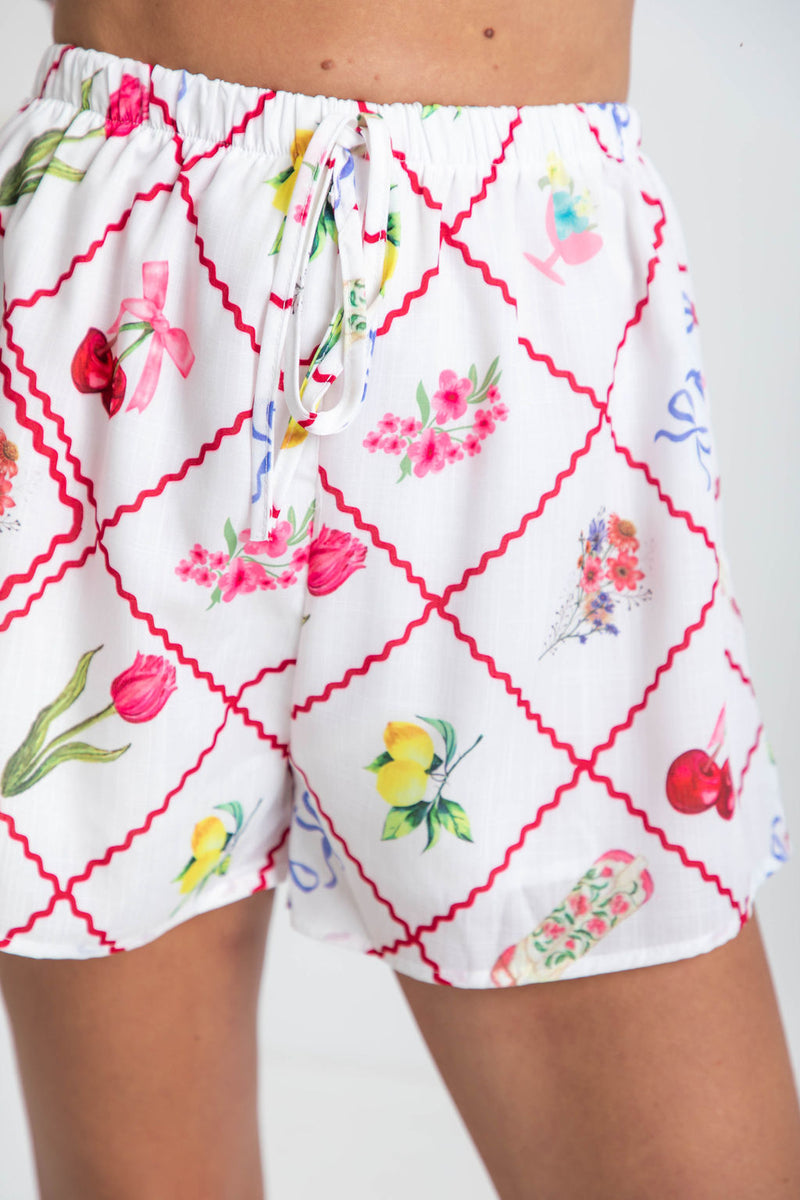 Phoenix Shorts - Tile Print - The Self Styler