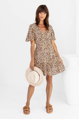 Leah Mini Dress - Leopard Print - The Self Styler