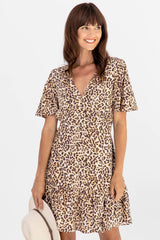 Leah Mini Dress - Leopard Print - The Self Styler