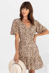 Leah Mini Dress - Leopard Print - The Self Styler