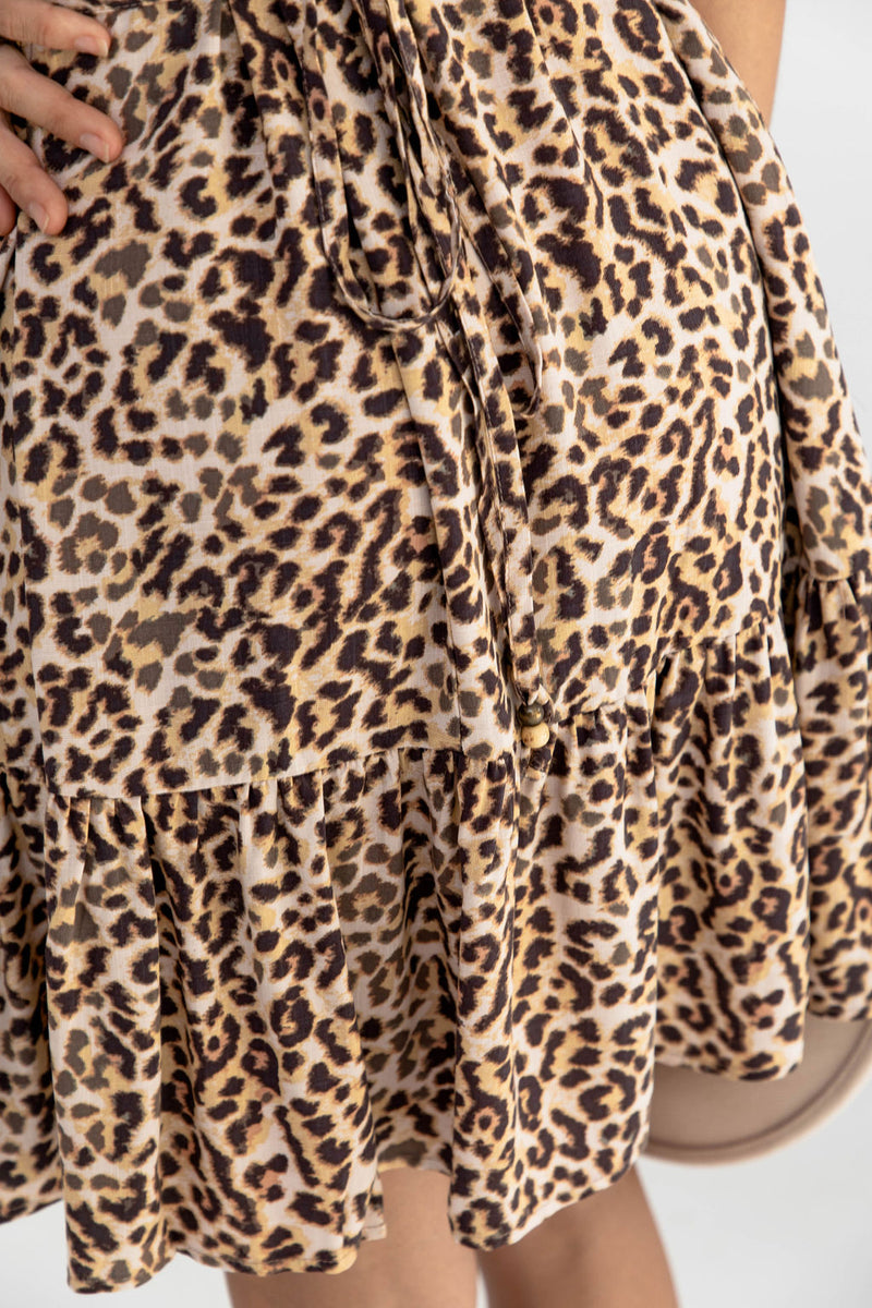 Leah Mini Dress - Leopard Print - The Self Styler