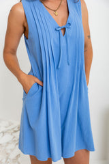 Aurora Mini Dress - Blue - The Self Styler