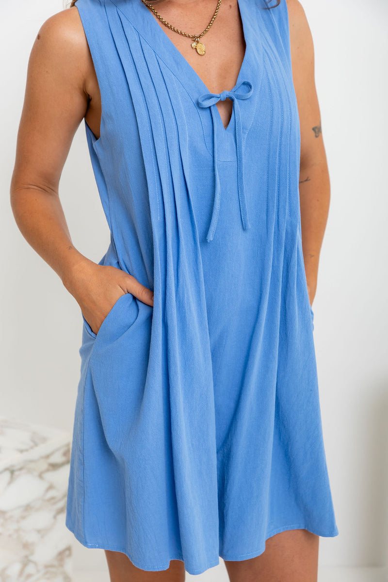 Aurora Mini Dress - Blue - The Self Styler