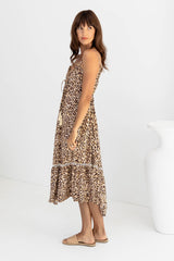 Stevie Midi Dress - Leopard Print - The Self Styler