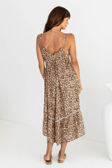 Stevie Midi Dress - Leopard Print - The Self Styler