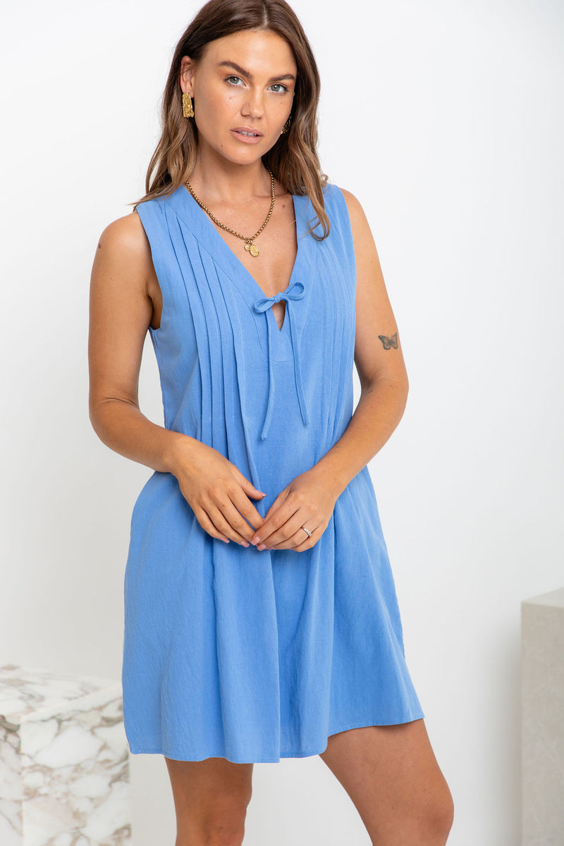Aurora Mini Dress - Blue - The Self Styler