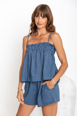 Isla Cami Top - Blue Gingham - The Self Styler