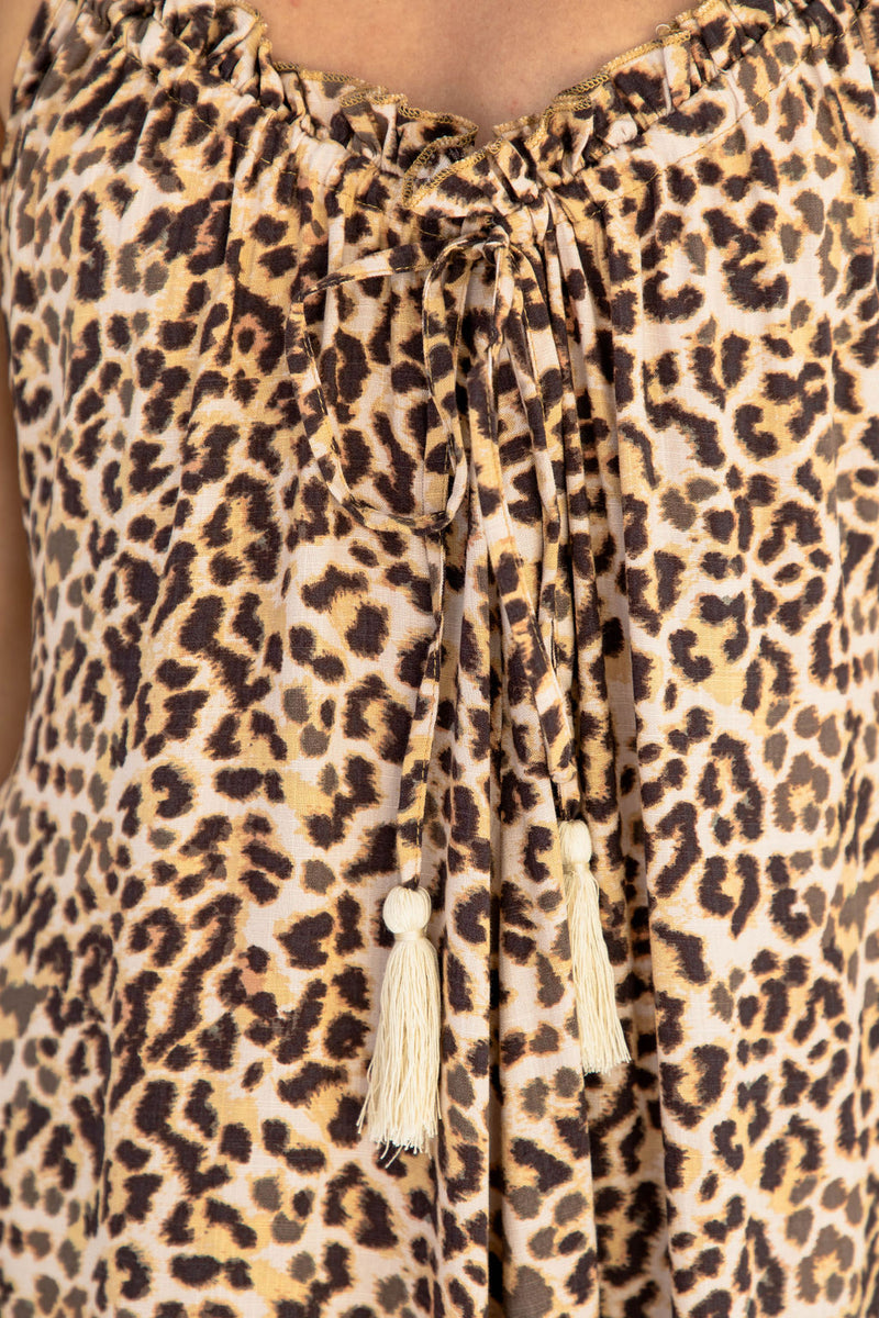 Stevie Midi Dress - Leopard Print - The Self Styler