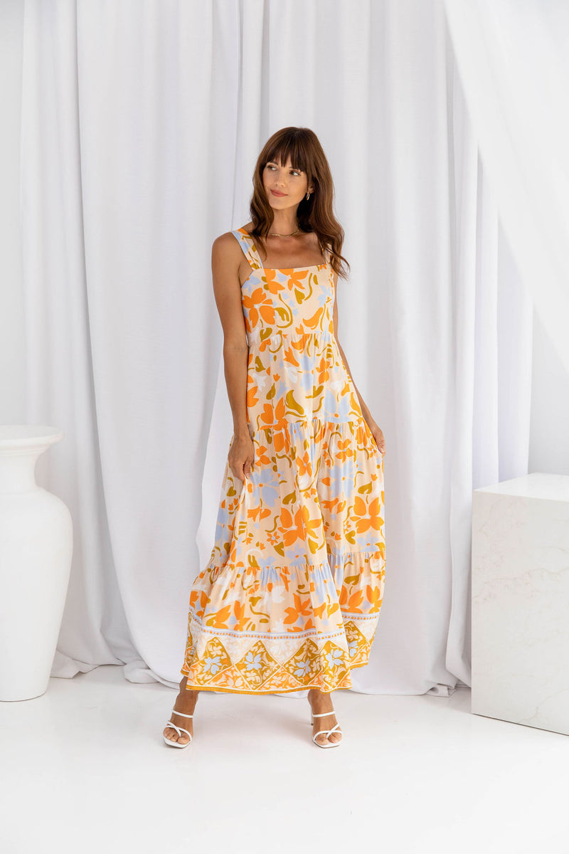 Macie Maxi Dress - Floral - The Self Styler