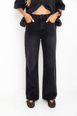 Dakota Straight-Leg Denim Jeans - Black Wash - The Self Styler Exclusive - The Self Styler