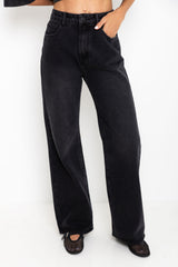 Dakota Straight-Leg Denim Jeans - Black Wash - The Self Styler Exclusive - The Self Styler