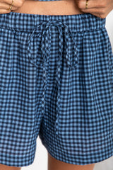 Wren Shorts - Blue Gingham - The Self Styler