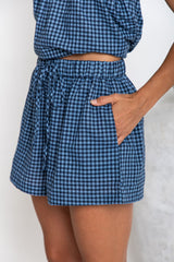 Wren Shorts - Blue Gingham - The Self Styler