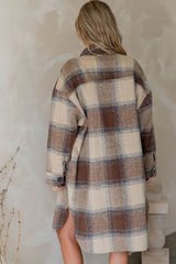 1 *2025* Camilla Longline Shacket - Brown Plaid - The Self Styler