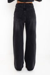 Dakota Straight-Leg Denim Jeans - Black Wash - The Self Styler Exclusive - The Self Styler