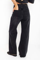 Dakota Straight-Leg Denim Jeans - Black Wash - The Self Styler Exclusive - The Self Styler
