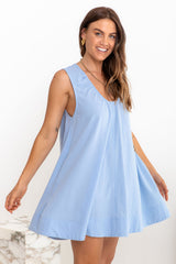 Noa Swing Dress - Blue - The Self Styler