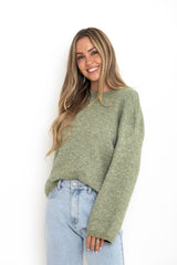 Elsie Knit Jumper - Sage Green - The Self Styler