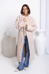 Callie Oversized Coat - Cream - The Self Styler