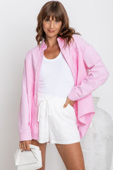 Bentley Relaxed-Fit Shirt - Pink Stripe - The Self Styler