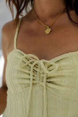 Nadia Midi Dress - Pistachio - The Self Styler