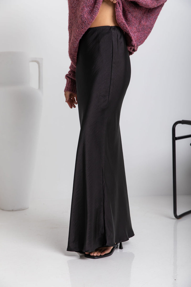 Sienna Maxi Skirt - Black - The Self Styler