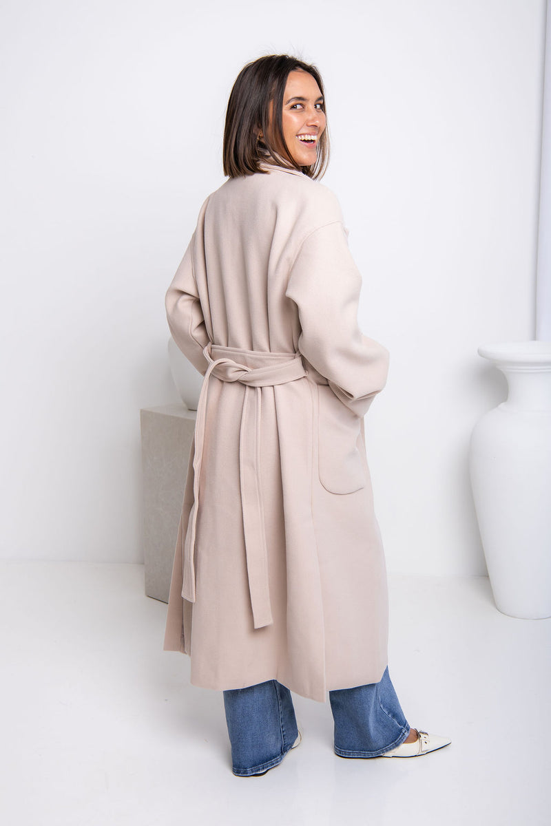 Callie Oversized Coat - Cream - The Self Styler