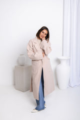 Callie Oversized Coat - Cream - The Self Styler