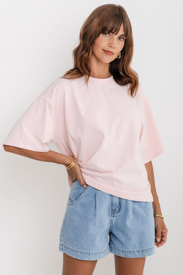 Koah Boxy-Fit Tee - Pink - The Self Styler