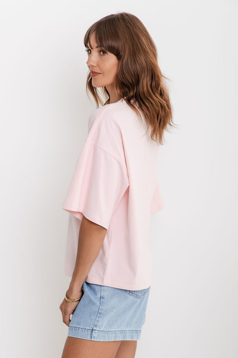 Koah Boxy-Fit Tee - Pink - The Self Styler