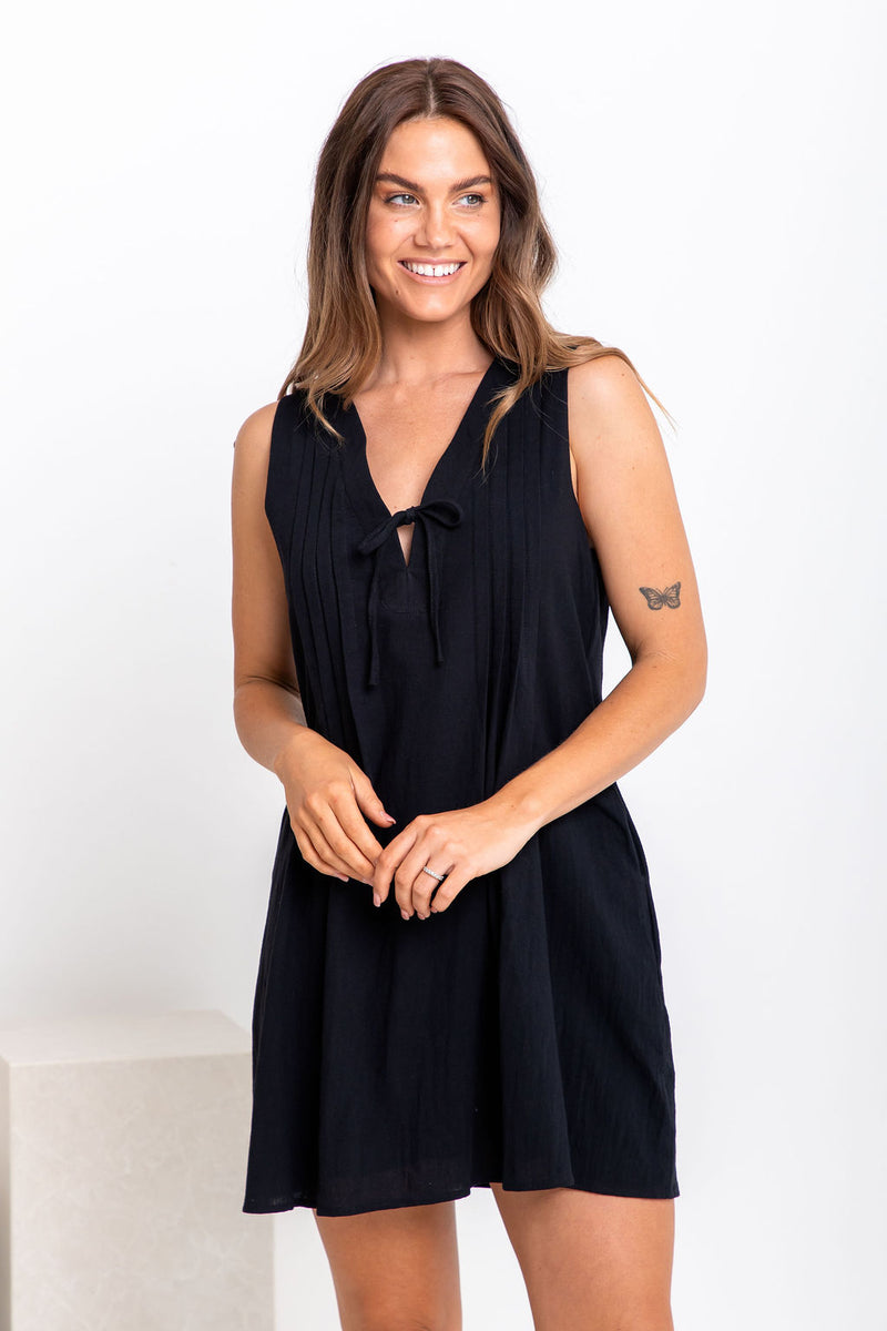 Aurora Mini Dress - Black - The Self Styler