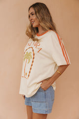 Palmira Graphic Tee - Cream - The Self Styler