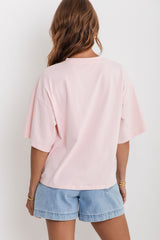 Koah Boxy-Fit Tee - Pink - The Self Styler