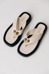 Bosley Platform Thongs - Bone White - The Self Styler