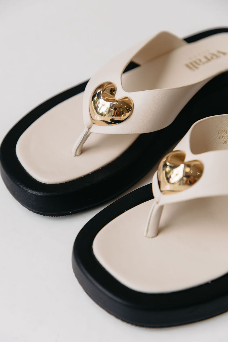Bosley Platform Thongs - Bone White - The Self Styler