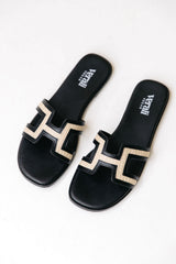 Sandra Slides - Black Raffia - The Self Styler