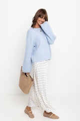 Elsie Knit Jumper - Sky Blue - The Self Styler