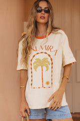 Palmira Graphic Tee - Cream - The Self Styler