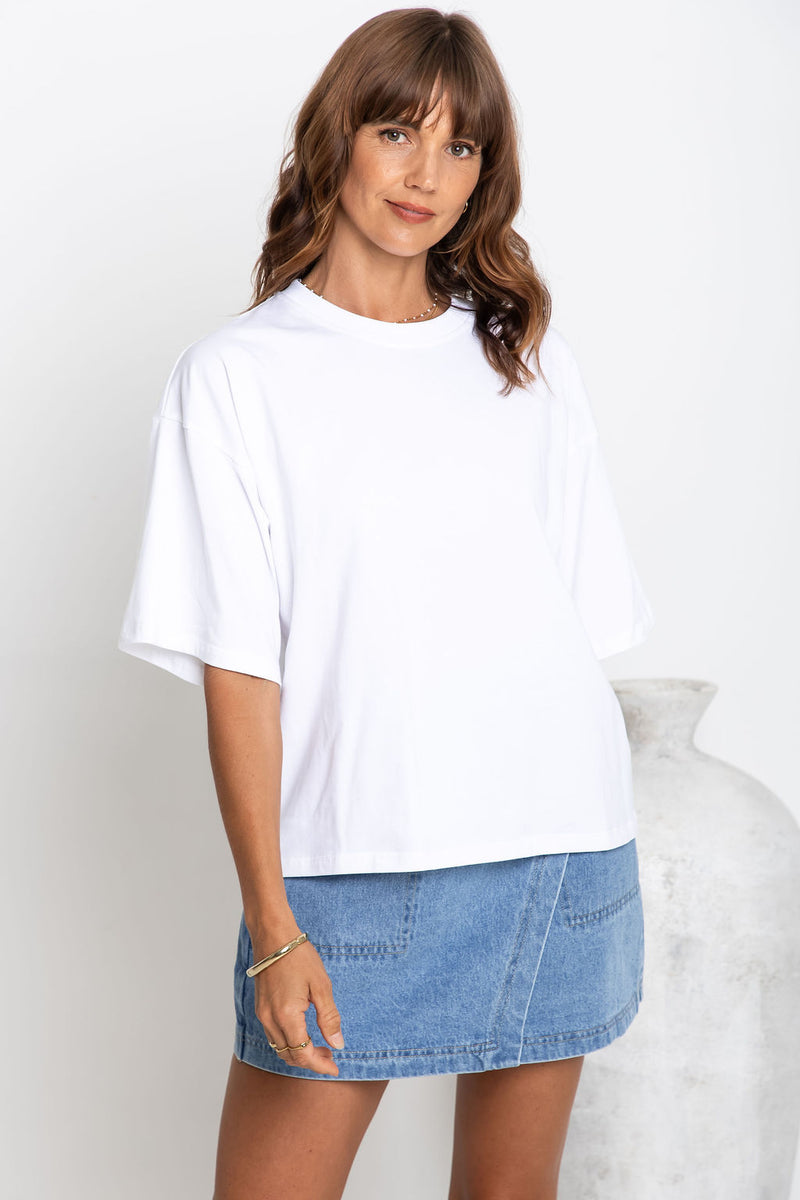 Koah Boxy-Fit Tee - White - The Self Styler